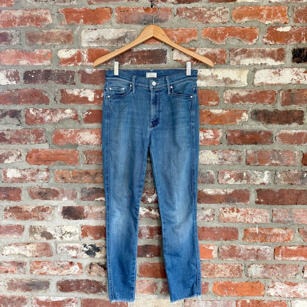 MOTHER The Vamp‎ Fray Skinny Jeans Size 26 Crack the Whip Raw Hem